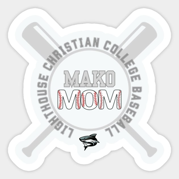 Mako Baseball Mom Sticker by LCCMakos